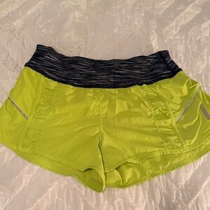 Zella Neon Green Athletic Shorts